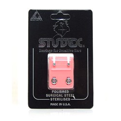 Birthstone Studs - Mini Bezel S/S - December / Blue Zircon